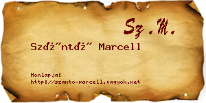 Szántó Marcell névjegykártya