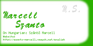 marcell szanto business card